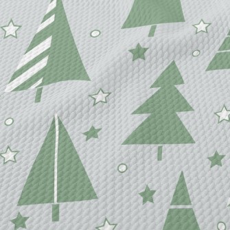 Live Star Christmas Tree Birdseye Piqué