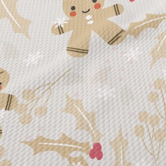 Shy Gingerbread Man Birdseye Piqué