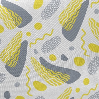 Wavy Geometric Color Blocks Twill