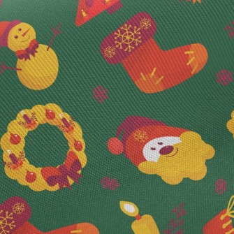 Christmas Candlelight Toys Twill