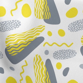 Wavy Geometric Color Blocks Stretch Ponte