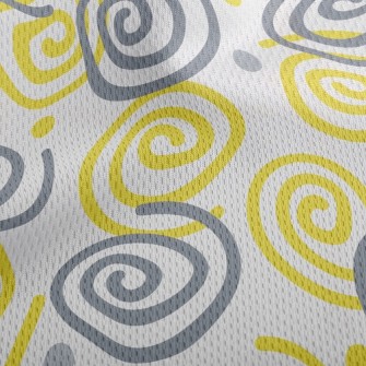 Two-tone Swirl Pattern Athletic Mesh Flat Back
