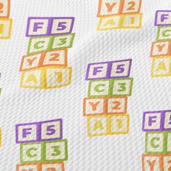 Block Numbers English Birdseye Piqué