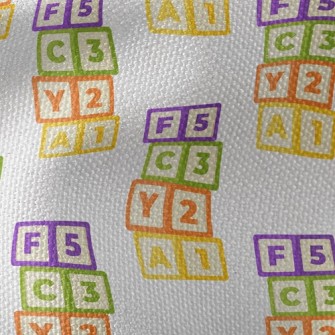 Block Numbers English Waterproof Canvas