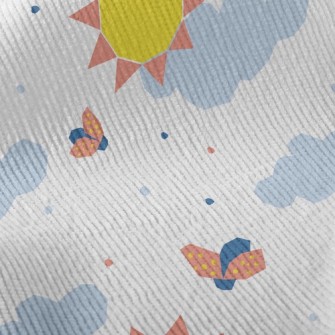 Geometric Sun Clouds Standard Corduroy