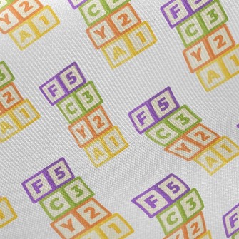 Block Numbers English Twill