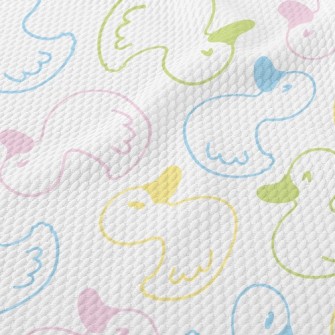 Colorful Little Duck Birdseye Piqué