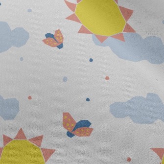 Geometric Sun Clouds Chiffon