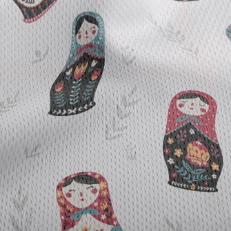 Colorful Russian Doll Athletic Mesh Flat Back
