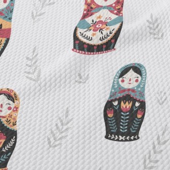 Colorful Russian Doll Birdseye Piqué