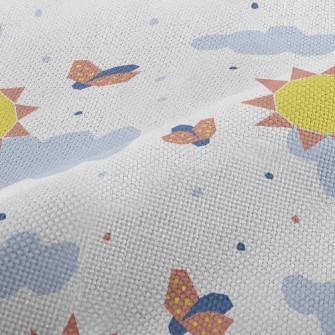 Geometric Sun Clouds Performance Linen