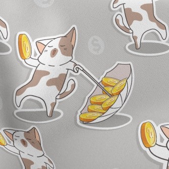 Dancing Coin Cat Stretch Ponte