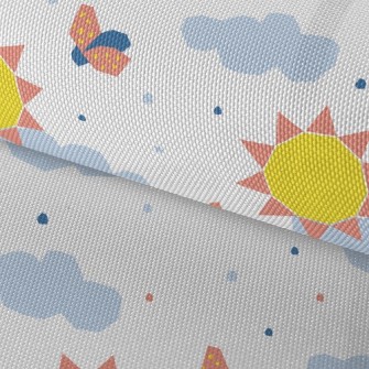 Geometric Sun Clouds Waterproof Oxford