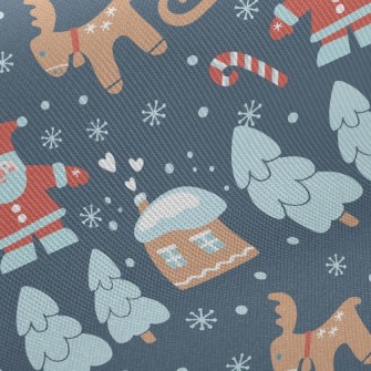 Santa Claus Delivering Gifts Twill