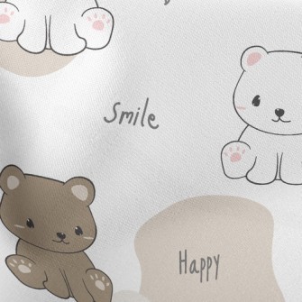 Smirking Bicolor Bear Stretch Ponte