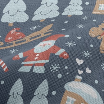 Santa Claus Delivering Gifts Performance Linen