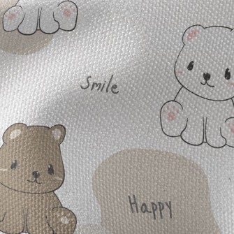 Smirking Bicolor Bear Waterproof Canvas