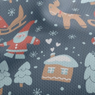 Santa Claus Delivering Gifts Athletic Mesh Flat Back