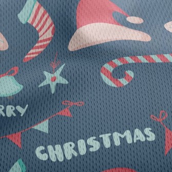 Merry Christmas Athletic Mesh Flat Back