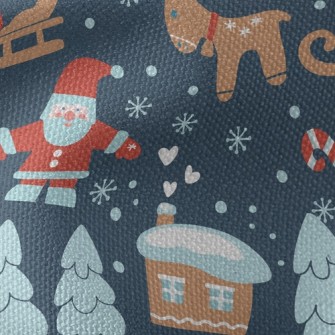 Santa Claus Delivering Gifts Waterproof Canvas