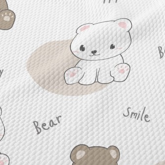 Smirking Bicolor Bear Birdseye Piqué