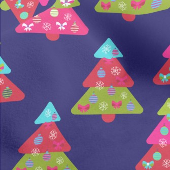 Colorful Christmas Tree Micro Fleece