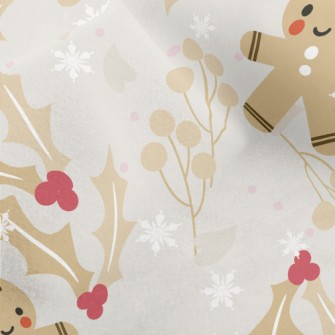 Shy Gingerbread Man Micro Fleece