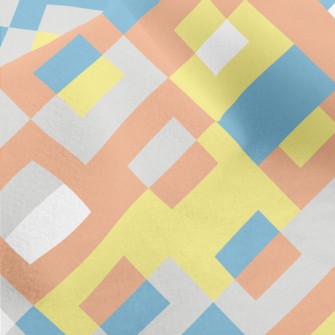 Stitching Contrasting Rhombus Micro Fleece