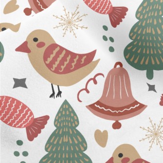 Cute Bird And Candy Micro Fleece