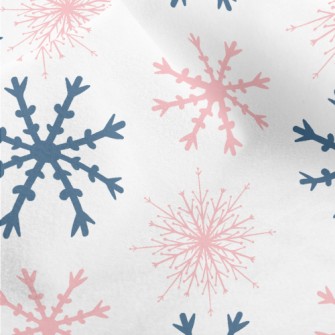 Beautiful Two-color Snowflakes Micro Fleece