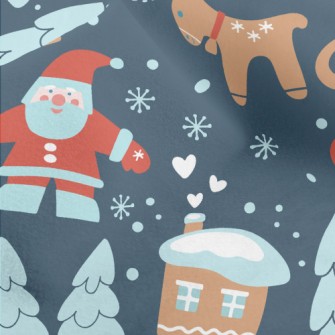 Santa Claus Delivering Gifts Micro Fleece