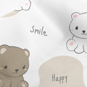 Smirking Bicolor Bear Micro Fleece
