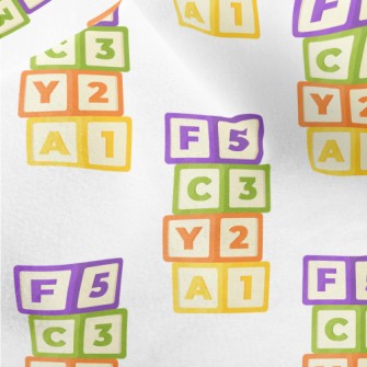 Block Numbers English Micro Fleece