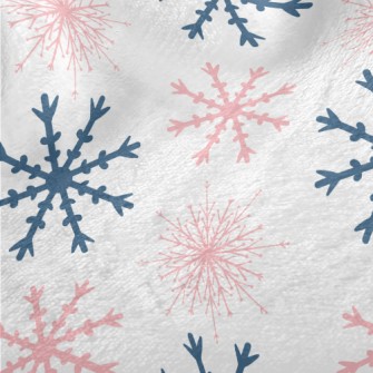 Beautiful Two-color Snowflakes Minky