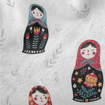 Colorful Russian Doll Minky