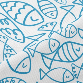 Fish Swarm Piqué