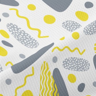 Wavy Geometric Color Blocks Piqué
