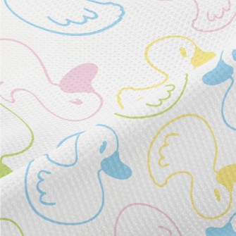Colorful Little Duck Piqué