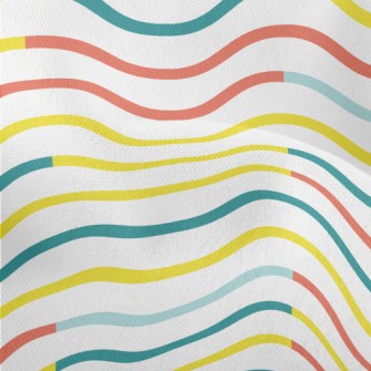 Gentle Zigzag Waves Lightweight Performance Linen