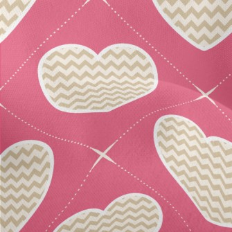 Zigzag Pattern Heart Lightweight Performance Linen