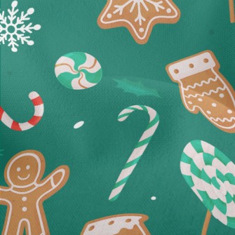 Merry Christmas Cookies Lightweight Performance Linen