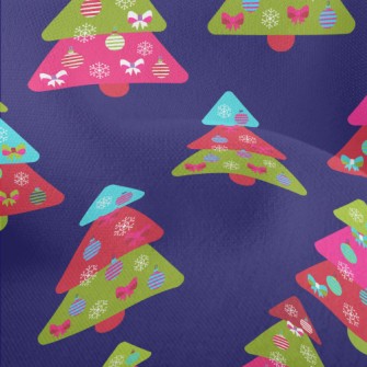 Colorful Christmas Tree Lightweight Performance Linen