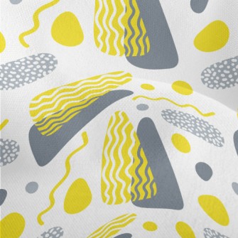 Wavy Geometric Color Blocks Lightweight Performance Linen