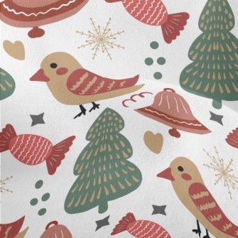 Cute Bird And Candy Lightweight Performance Linen