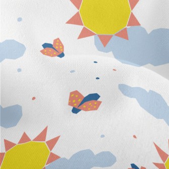 Geometric Sun Clouds Lightweight Performance Linen