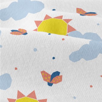Geometric Sun Clouds Modern Jersey