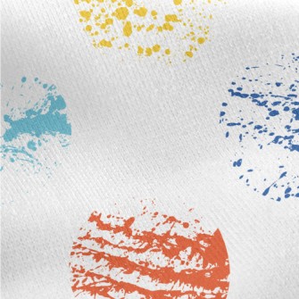 Rubbing Colorful Dots Jersey Backed Fleece