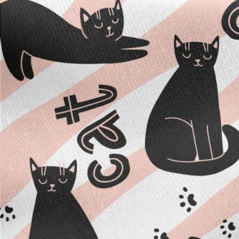 Lazy Posture Black Cat Jersey Backed Fleece