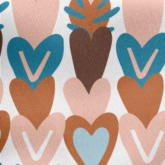 Heart-to-heart Love String Jersey Backed Fleece