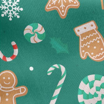 Merry Christmas Cookies Jersey Backed Fleece